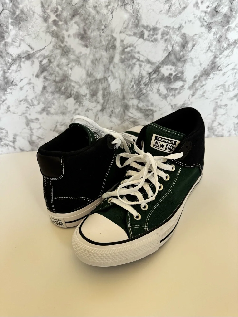 Converse High Top Sneakers - Green, Black & White - Picture 9 of 12